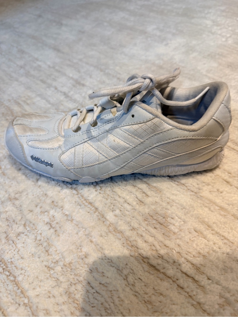 Women’s  White cheer Sneakers - Lightweight Comfort